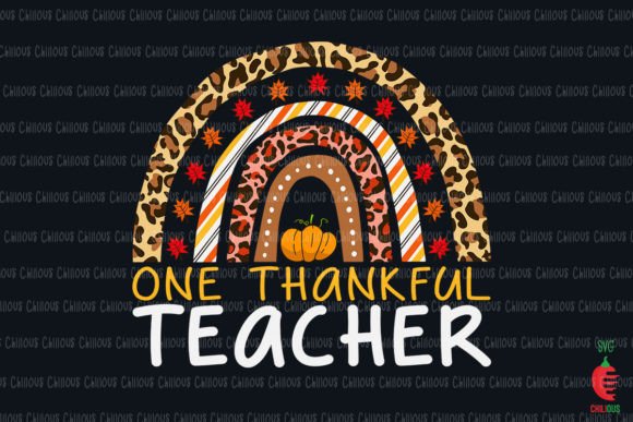 One Thankful Teacher Rainbow Leopard Graphics and Crafts