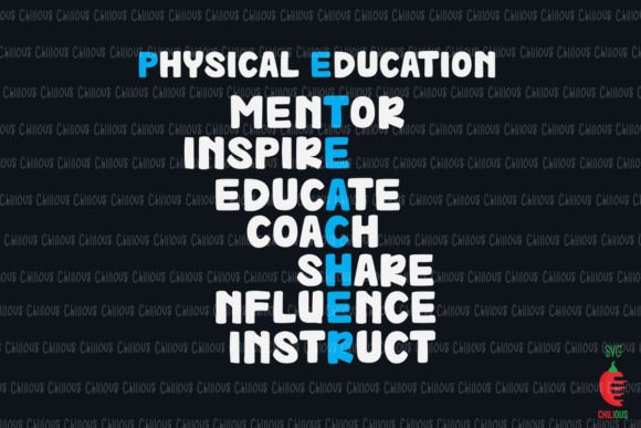 PE Physical Education Teacher Graphics and Crafts