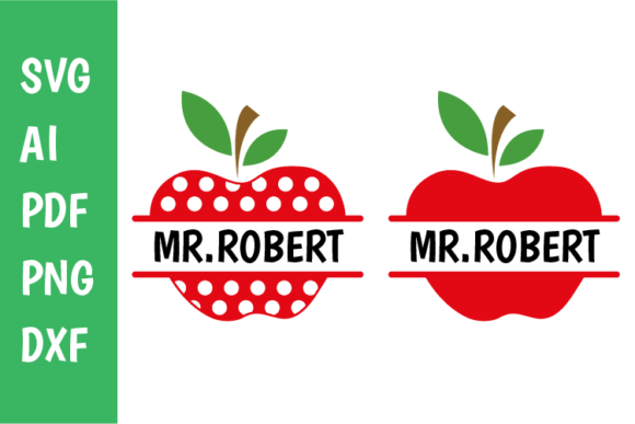 Polka Dot Apple Name Frame Svg Graphics