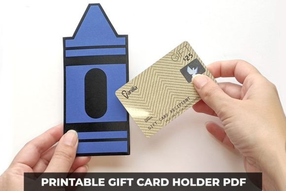 Printable Crayon Gift Card Holder PDF