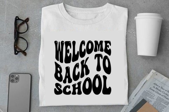 Retro Text Design, Welcome Back to School Graphics
