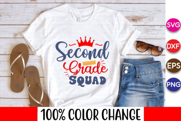 Second Grade Squad Svg: Graphics for Crafts