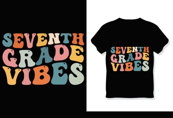 Seventh Grade Vibes Retro Groovy T-Shirt